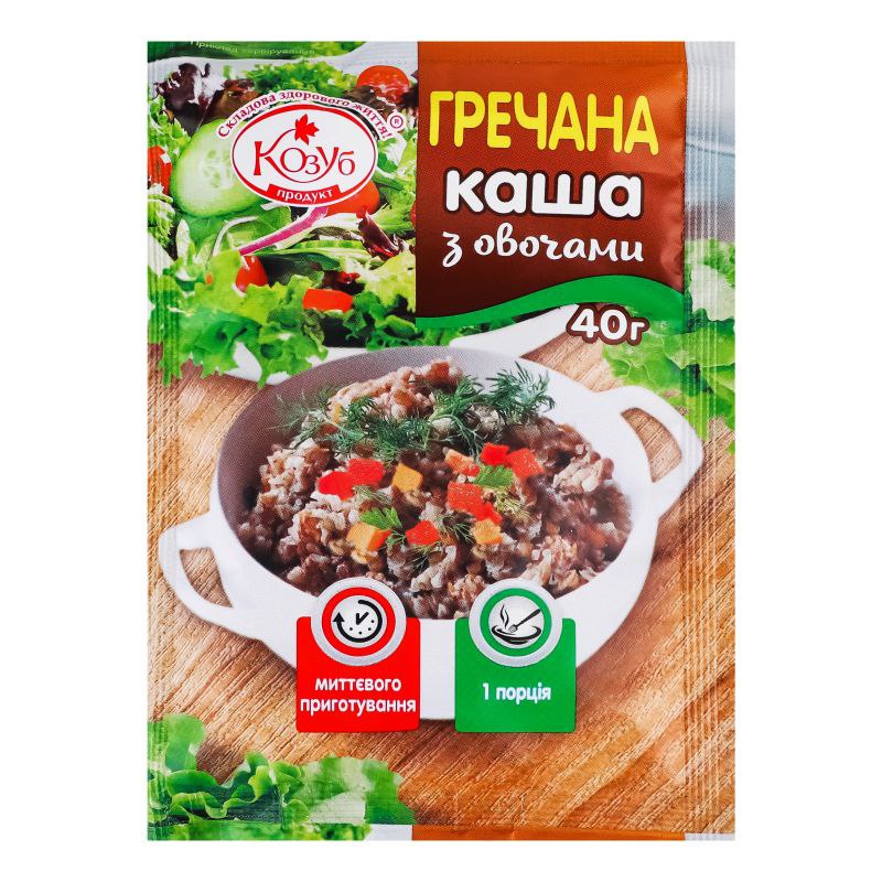 Каша миттєвого приготування Козуб гречана з овочами 40г
